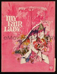8m177 MY FAIR LADY souvenir program book '64 art of Audrey Hepburn & Rex Harrison by Bob Peak!
