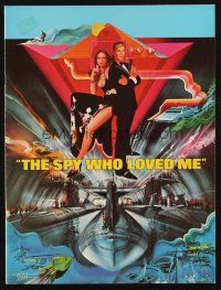 8m184 SPY WHO LOVED ME souvenir program book '77 great art of Roger Moore as James Bond by Bob Peak!