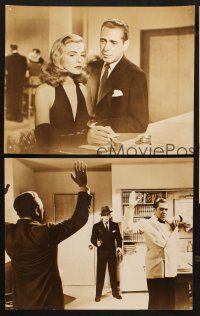 8m078 DEAD RECKONING 3 8.75x12.5 stills '47 Humphrey Bogart along, pointing gun & w/Lizabeth Scott!