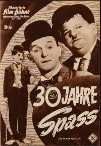 8m346 30 YEARS OF FUN German program '63 different images of Chaplin, Keaton, Laurel & Hardy!