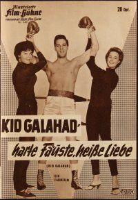 8m396 KID GALAHAD German program '63 different images - Elvis Presley, Gig Young, Charles Bronson!