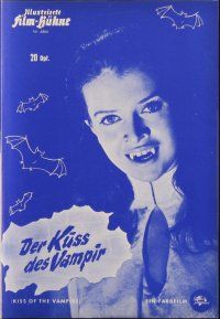 8m399 KISS OF THE VAMPIRE German program '63 Hammer, Clifford Evans, wild different horror images!