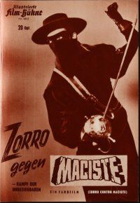 8m435 SAMSON & THE SLAVE QUEEN German program '64 Lenzi's Zorro contro Maciste, different images!