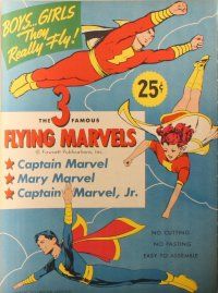 8m300 FLYING MARVELS paper doll set '45 Captain Marvel, Mary & Captain Marvel Jr!