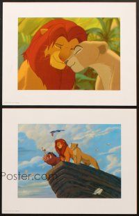 8m286 LION KING set of 4 11x14 art prints '94 classic Disney cartoon, great images!