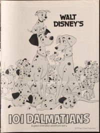8m808 ONE HUNDRED & ONE DALMATIANS pressbook R79 most classic Walt Disney canine family cartoon!