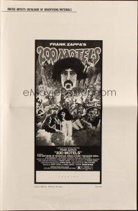 8m503 200 MOTELS pressbook '71 directed by Frank Zappa, rock 'n' roll, wild artwork!