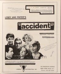 8m510 ACCIDENT pressbook '67 directed by Joseph Losey, written by Harold Pinter, Dirk Bogarde