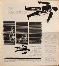 8m520 ANATOMY OF A MURDER pressbook '59 Otto Preminger, filled with lots of Saul Bass artwork!