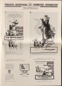 8m524 APPALOOSA pressbook '66 Brando rode the lustful & lawless to live on the edge of violence!