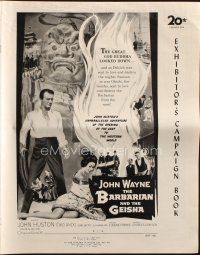 8m534 BARBARIAN & THE GEISHA pressbook '58 John Wayne & Eiko Ando, directed by John Huston!