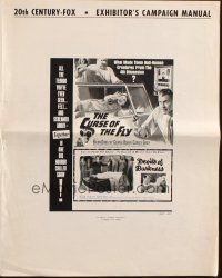 8m591 CURSE OF THE FLY pressbook '65 Brian Donlevy, English sci-fi monster sequel!