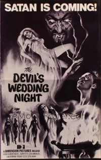 8m602 DEVIL'S WEDDING NIGHT pressbook '73 naked virgins, dark desires unleash the legions of Lucifer