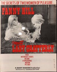 8m618 FANNY HILL MEETS LADY CHATTERLEY pressbook '67 Barry Mahon, secrets of 2 women of pleasure!