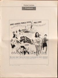 8m636 FOR THOSE WHO THINK YOUNG pressbook '64 James Darren, Paul Lynde, Tina Louise, Bob Denver