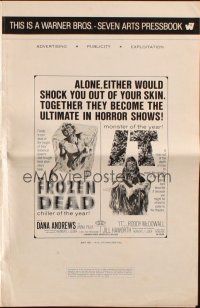 8m644 FROZEN DEAD/IT pressbook '66 together they become the ultimate in horror shows!