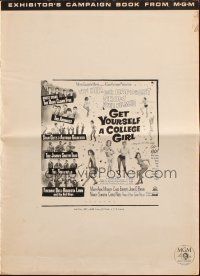 8m651 GET YOURSELF A COLLEGE GIRL pressbook '64 hip-est rock 'n' roll show, Dave Clark 5 & more!