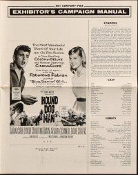 8m698 HOUND-DOG MAN pressbook '59 Fabian starring in his first movie with pretty Carol Lynley!