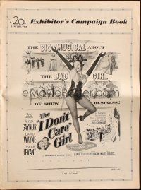 8m706 I DON'T CARE GIRL pressbook '53 great art of sexy showgirl Mitzi Gaynor!