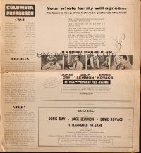 8m717 IT HAPPENED TO JANE pressbook '59 Doris Day, Jack Lemmon, Ernie Kovacs
