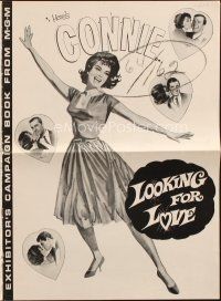 8m752 LOOKING FOR LOVE pressbook '64 great full-length art of singer Connie Francis!