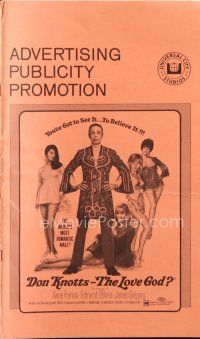 8m755 LOVE GOD pressbook '69 Don Knotts is the world's most romantic male with sexy babes!