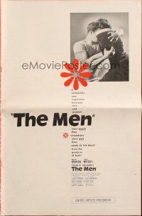 8m776 MEN pressbook '50 very first Marlon Brando, Jack Webb, directed by Fred Zinnemann!