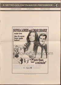8m783 MORE THAN A MIRACLE pressbook '67 Sophia Loren & Omar Sharif make love like never before!