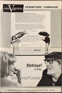 8m784 MORGAN pressbook '66 Vanessa Redgrave, David Warner, English black comedy!