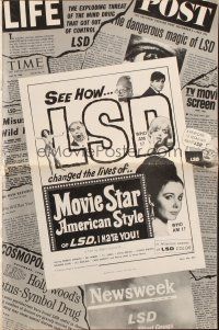 8m785 MOVIE STAR AMERICAN STYLE OR; LSD I HATE YOU pressbook '66 see how drugs change lives!