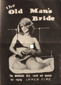 8m802 OLD MAN'S BRIDE pressbook '67 the marriage bed could not quench her raging inner fire!