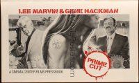 8m830 PRIME CUT pressbook '72 Lee Marvin with machine gun, Gene Hackman with meat cleaver!