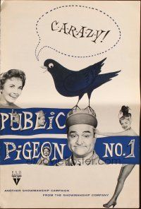 8m833 PUBLIC PIGEON NO 1 pressbook '56 wacky Red Skelton & sexy Vivian Blaine!