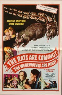8m838 RATS ARE COMING THE WEREWOLVES ARE HERE pressbook '72 if you don't have the guts, stay away!