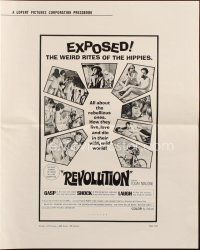 8m841 REVOLUTION pressbook '68 the biggest hippie revolution the straight-world has ever seen!