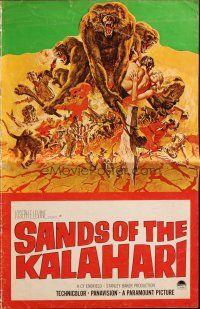 8m858 SANDS OF THE KALAHARI pressbook '65 the strangest adventure the eyes of man have ever seen!