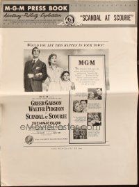 8m863 SCANDAL AT SCOURIE pressbook '53 Greer Garson, Walter Pidgeon, Agnes Moorehead