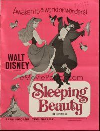 8m896 SLEEPING BEAUTY pressbook R70 Walt Disney cartoon fairy tale fantasy classic!