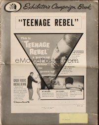 8m932 TEENAGE REBEL pb '56 Michael Rennie sends daughter to mom Ginger Rogers so he can have fun!