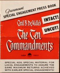 8m935 TEN COMMANDMENTS special engagement pressbook '56 Cecil B. DeMille Biblical classic!