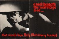 8m971 UNHOLY MATRIMONY pressbook '66 marriage into a mockery of wedlock into wickedness!