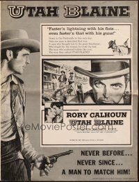 8m974 UTAH BLAINE pressbook '57 Rory Calhoun came back to give a Texas town a backbone to fight!