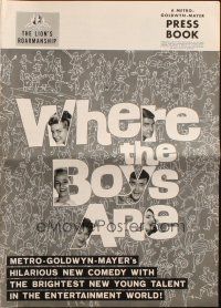 8m982 WHERE THE BOYS ARE pressbook '61 sexy Connie Francis, Dolores Hart, Yvette Mimieux & Prentiss!