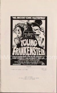 8m997 YOUNG FRANKENSTEIN pressbook '74 Mel Brooks, art of Gene Wilder, Peter Boyle & Marty Feldman!