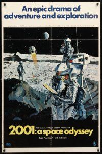 8p003 2001: A SPACE ODYSSEY style B 1sh '68 Kubrick, art of astronauts by Bob McCall