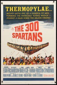 8p009 300 SPARTANS 1sh '62 Richard Egan in the mighty battle of Thermopylae!