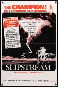 8p731 SLIPSTREAM Canadian 1sh '73 Luke Askew, a D.J. in search of the right sound!
