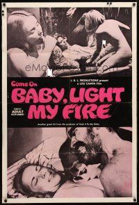 8p172 COME ON BABY LIGHT MY FIRE 1sh '69 Stephanie Bae, Olivia Brandon, sexy images!