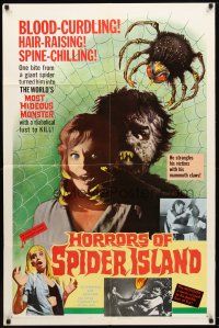 8p373 HORRORS OF SPIDER ISLAND 1sh '62 one bite and it turned him into a most hideous monster!