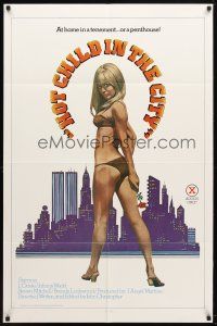 8p374 HOT CHILD IN THE CITY 1sh '79 John Holmes, L'Oriele, At home in a tenement...or a penthouse!
